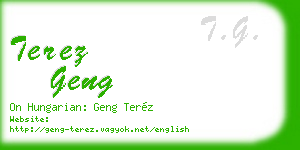 terez geng business card
