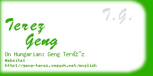 terez geng business card